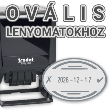 Ovális Printy dátumbélyegzők egyedi szövegekhez