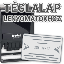 Téglalap Printy dátumbélyegzők egyedi szövegekhez
