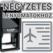 Négyzetes Printy szövegbélyegzők egyedi szövegekhez