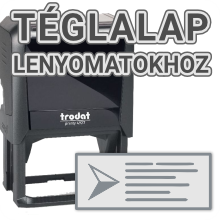 Téglalap Printy szövegbélyegzők egyedi szövegekhez