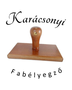 Alkalmi KARÁCSONYI fabélyegző (max. 80x40mm) - téglalap vagy ovális alakú egyedi lenyomattal