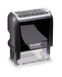 Trodat Office Printy 4912 ID Protect (fekete) - téglalap alakú használatra kész adatvédelmi bélyegző
