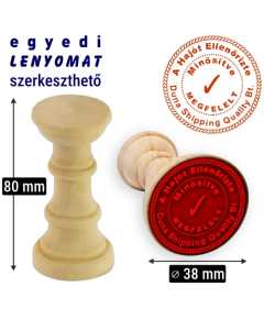 Fabábu bélyegző natúr, max. ø 38 mm egyedi lenyomattal