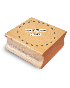 Fabélyegző (nyomda) Ø 40 mm-es kör alakú egyedi lenyomattal