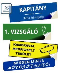Céges vagy Névmatrica 15 x 5 cm ÖNTAPADÓS (0,1 vagy 0,2 mm vastag) egyedileg lézergravírozva