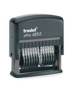 Trodat Printy 48313 - téglalap alakú kész számbélyegző (13-karakteres számsorral)