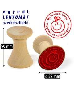 Fabábu bélyegző natúr, max. ø 37 mm egyedi lenyomattal