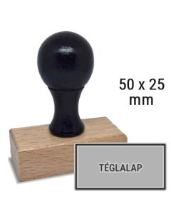 Fabélyegző (2-színű) 50x25 mm téglalap alakú egyedi lenyomattal