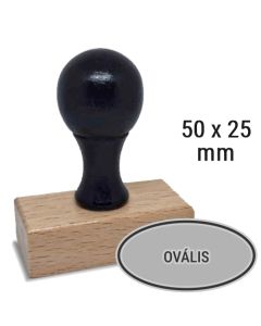 Fabélyegző (2-színű) 50x25 mm ovális alakú egyedi lenyomattal