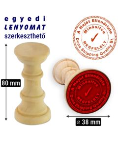 Fabábu bélyegző natúr, max. ø 38 mm egyedi lenyomattal