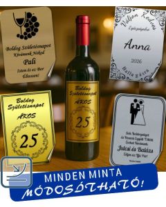 Borcimke matrica 7 x 10 cm (ÖNTAPADÓS, 0,1 vagy 0,2 mm vastag) egyedileg lézergravírozva