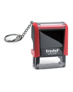 Trodat Printy 4910 TA, kulcstartóval - téglalap alakú bélyegző, egyedi lenyomattal