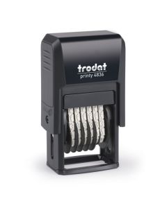 Trodat Printy 4836 - téglalap alakú kész számbélyegző, (6-karakteres számsorral)