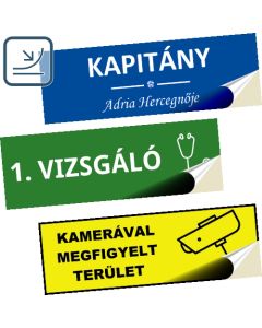 Cégtábla vagy Névtábla 15 x 5 cm ÖNTAPADÓS (0,1 vagy 0,2 mm vastag)