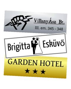 Cégtábla vagy Névtábla 12 x 4 cm (1,6 mm vastag)