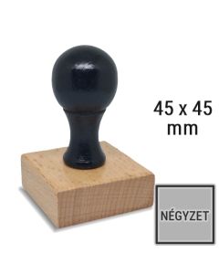 Fabélyegző (2-színű) 45x45 mm-es négyzet alakú egyedi lenyomattal