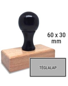 Fabélyegző (2-színű) 60x30 mm-es téglalap alakú egyedi lenyomattal